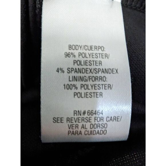 Sandra Darren Diagonal Print Sheath Dress Brown Gray Petite Women's Size - Picture 4 of 5